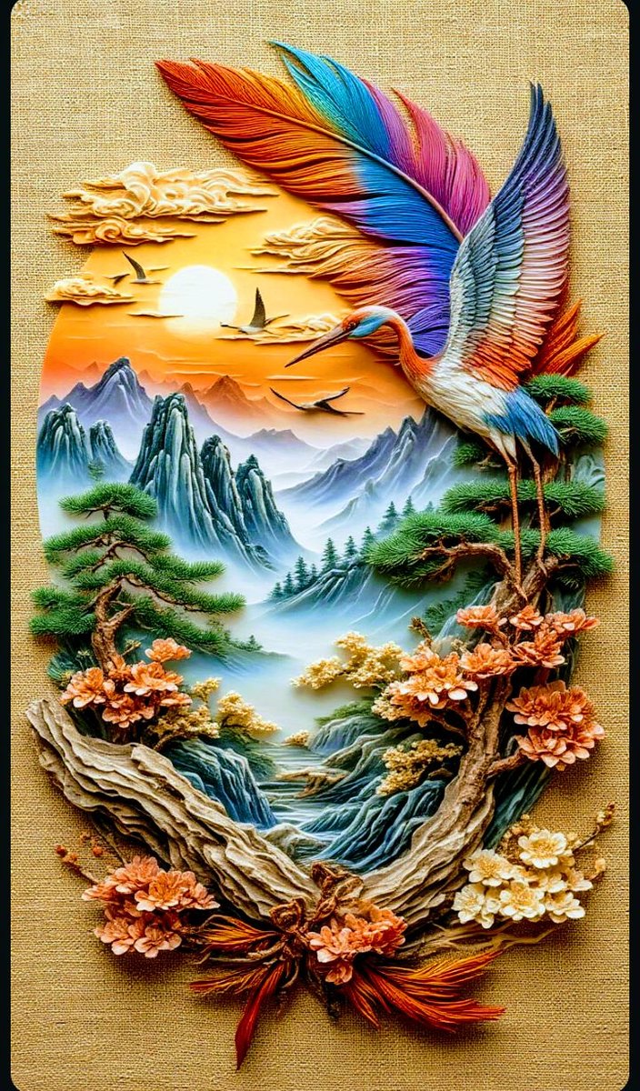 Горы - птицы - оригинал