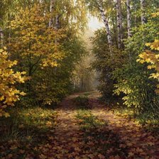 Схема вышивки «Осенняя дорога»