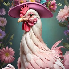 Схема вышивки «Курочка-красавица»