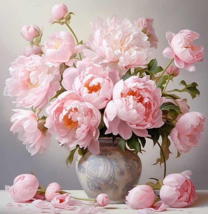 Букет в вазе - цветы - оригинал