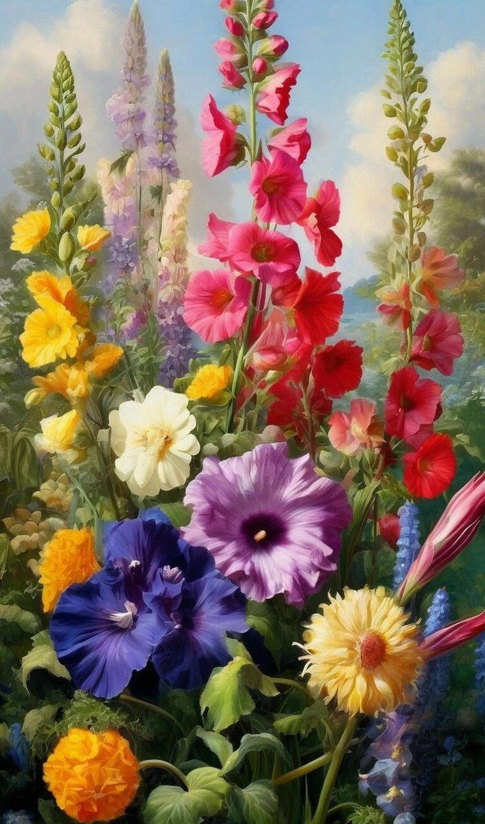 В саду - пейзаж - оригинал