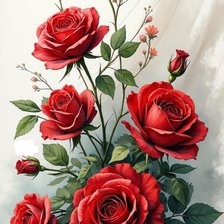 Схема вышивки «розы»