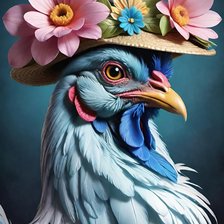 Схема вышивки «Курочка-красавица»