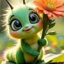 Схема вышивки «Гусеничка»