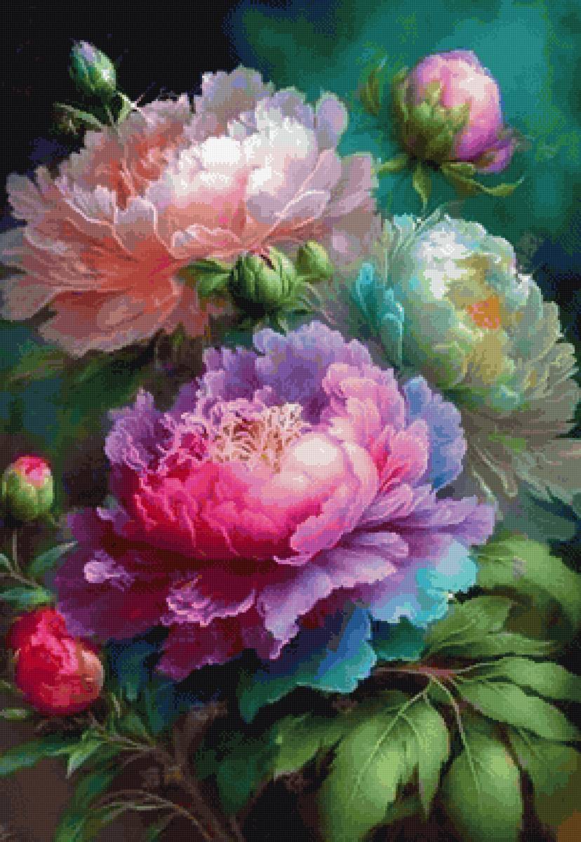 Пионы - предпросмотр