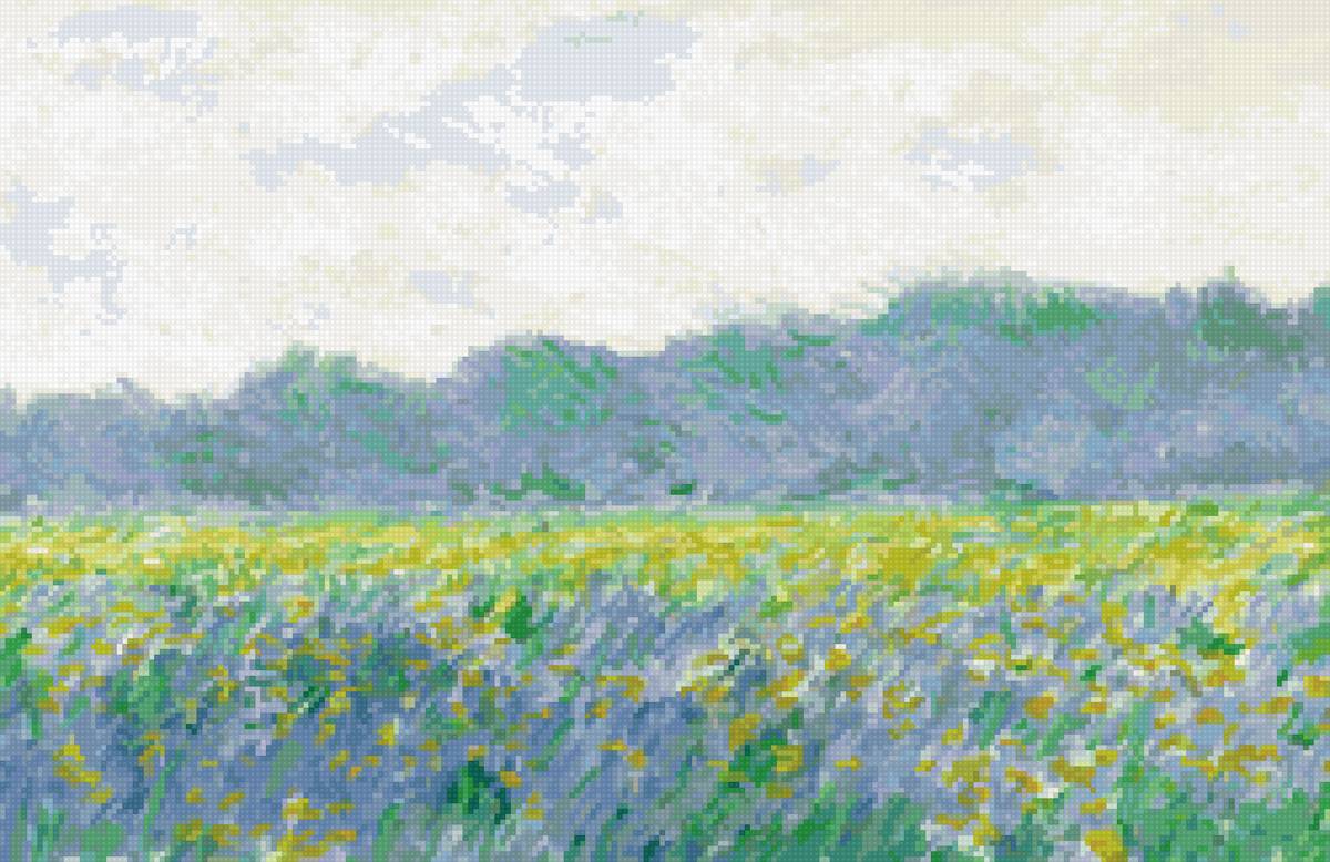 №2902236 - лето поле цветы деревья пейзаж природа - предпросмотр