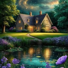 Схема вышивки «Очарование ночи»