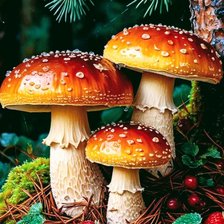 Схема вышивки «Лес»