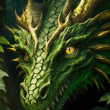 Схема вышивки «Зеленый дракон»