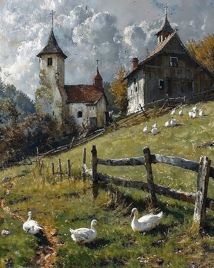 Старая деревня - художники - оригинал