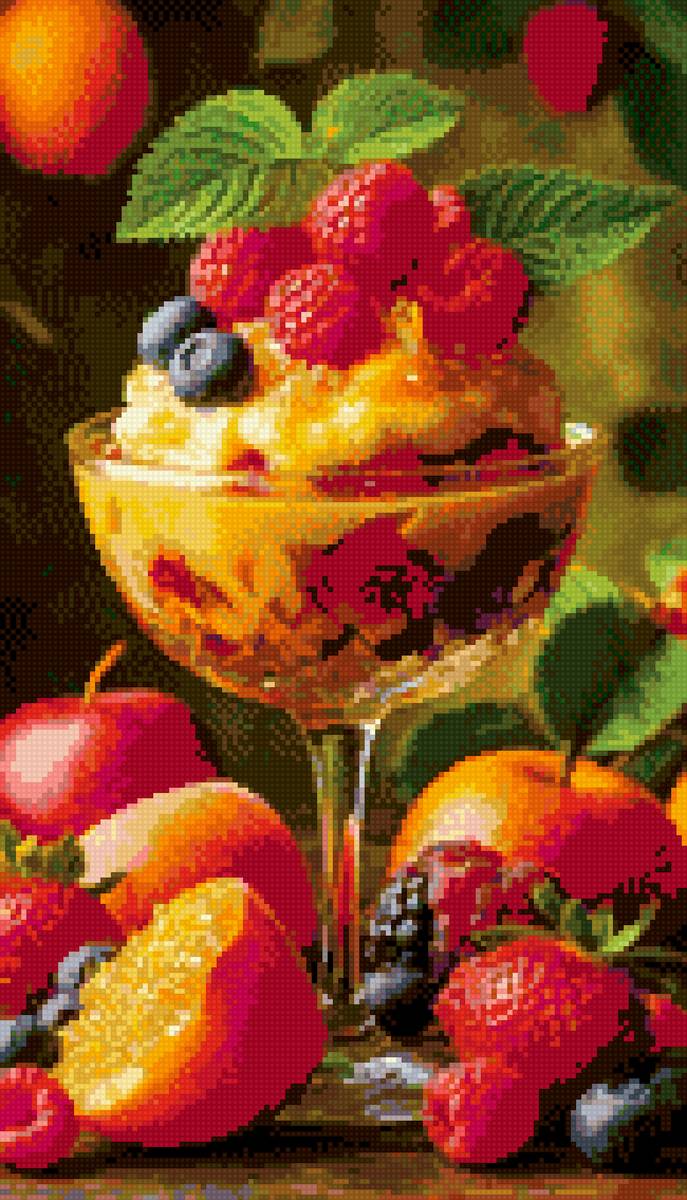 Фруктовый десерт - еда, фрукты, десерт - предпросмотр