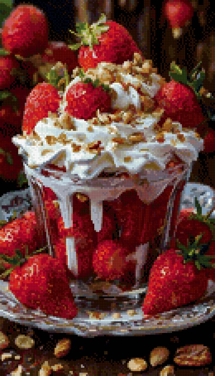 Клубника со сливками - клубника, еда, десерт - предпросмотр