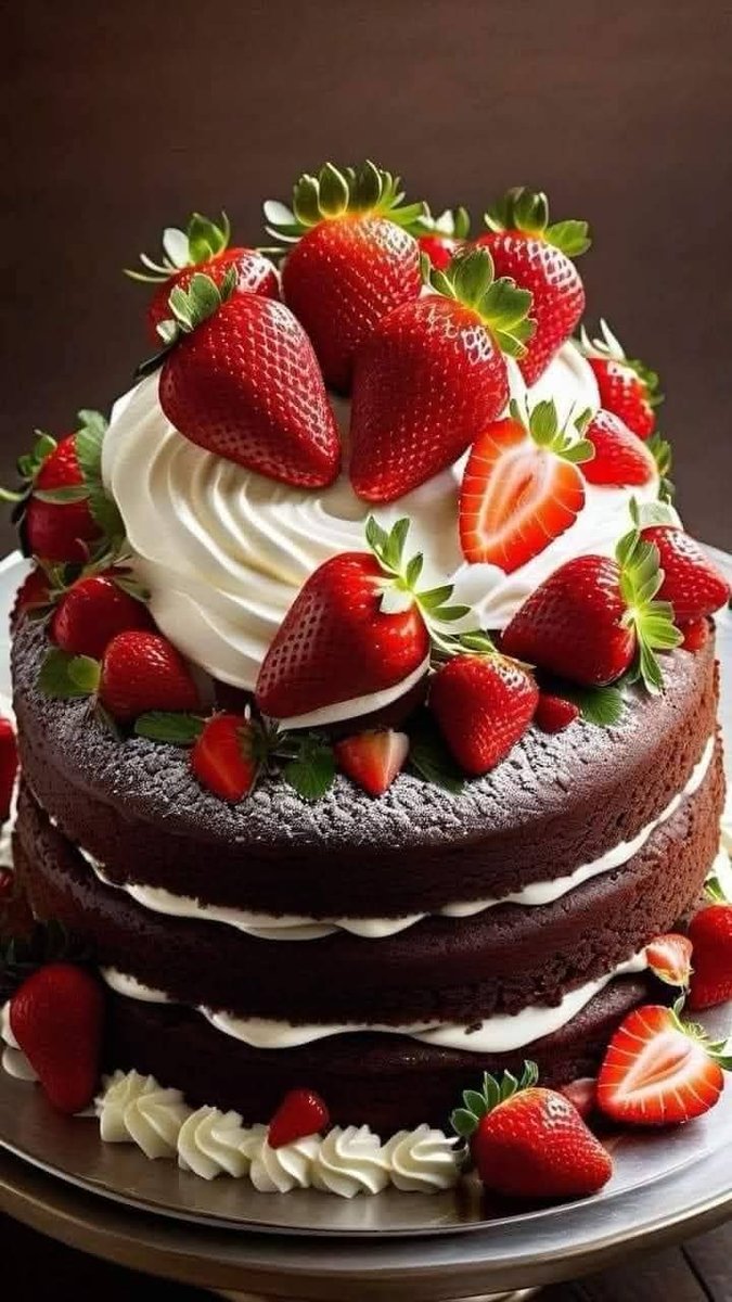 Клубничный торт🍓🍰 - десерт, еда, клубника - оригинал