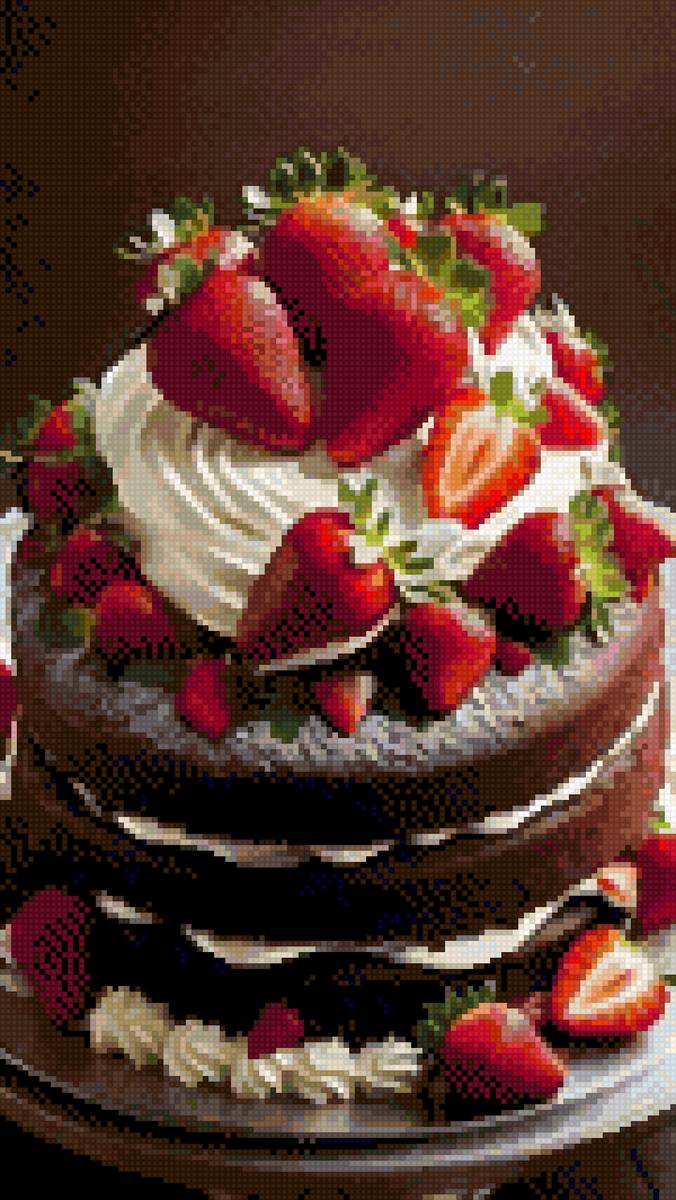 Клубничный торт🍓🍰 - еда, клубника, десерт - предпросмотр