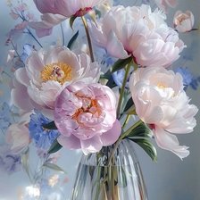 Схема вышивки «Букет пионов»