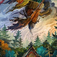 Схема вышивки «Баба Яга»