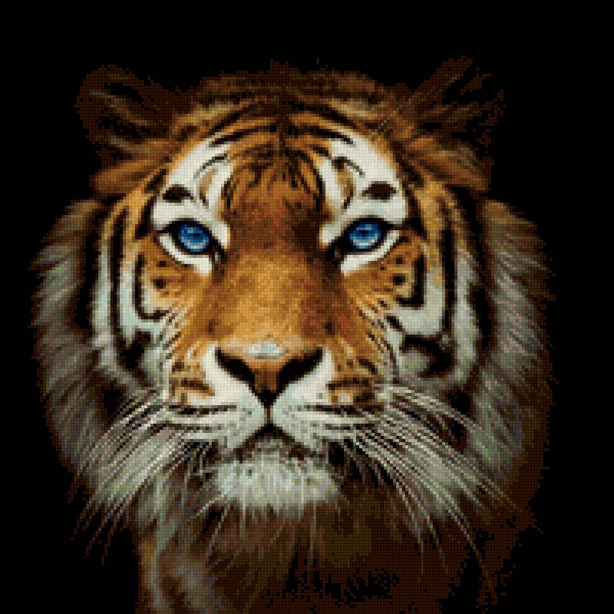 Тигр голова - тигр - предпросмотр