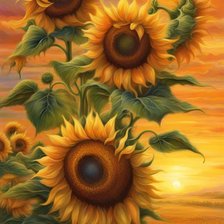 Схема вышивки «Подсолнухи»