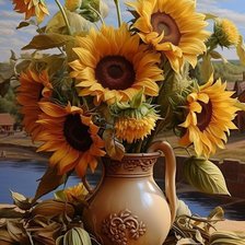 Схема вышивки «Подсолнухи»