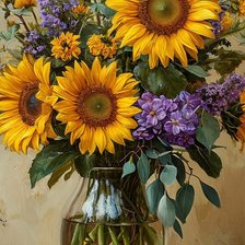 Схема вышивки «Подсолнухи»