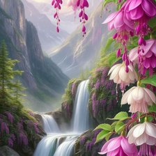 Схема вышивки «Водопад»