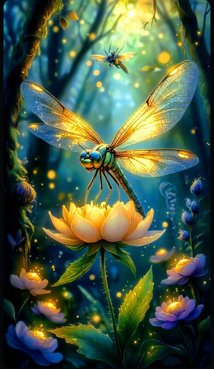 Цветок - стрекоза - оригинал