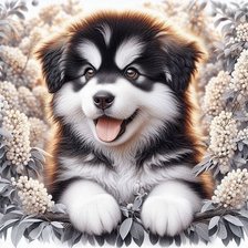 Схема вышивки «Собачка»