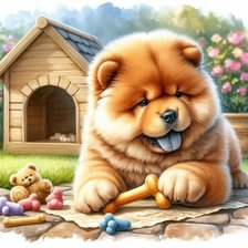 Схема вышивки «Собака»