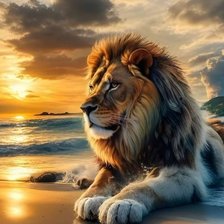 Схема вышивки «лев»