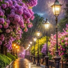 Схема вышивки «Летний дождь»