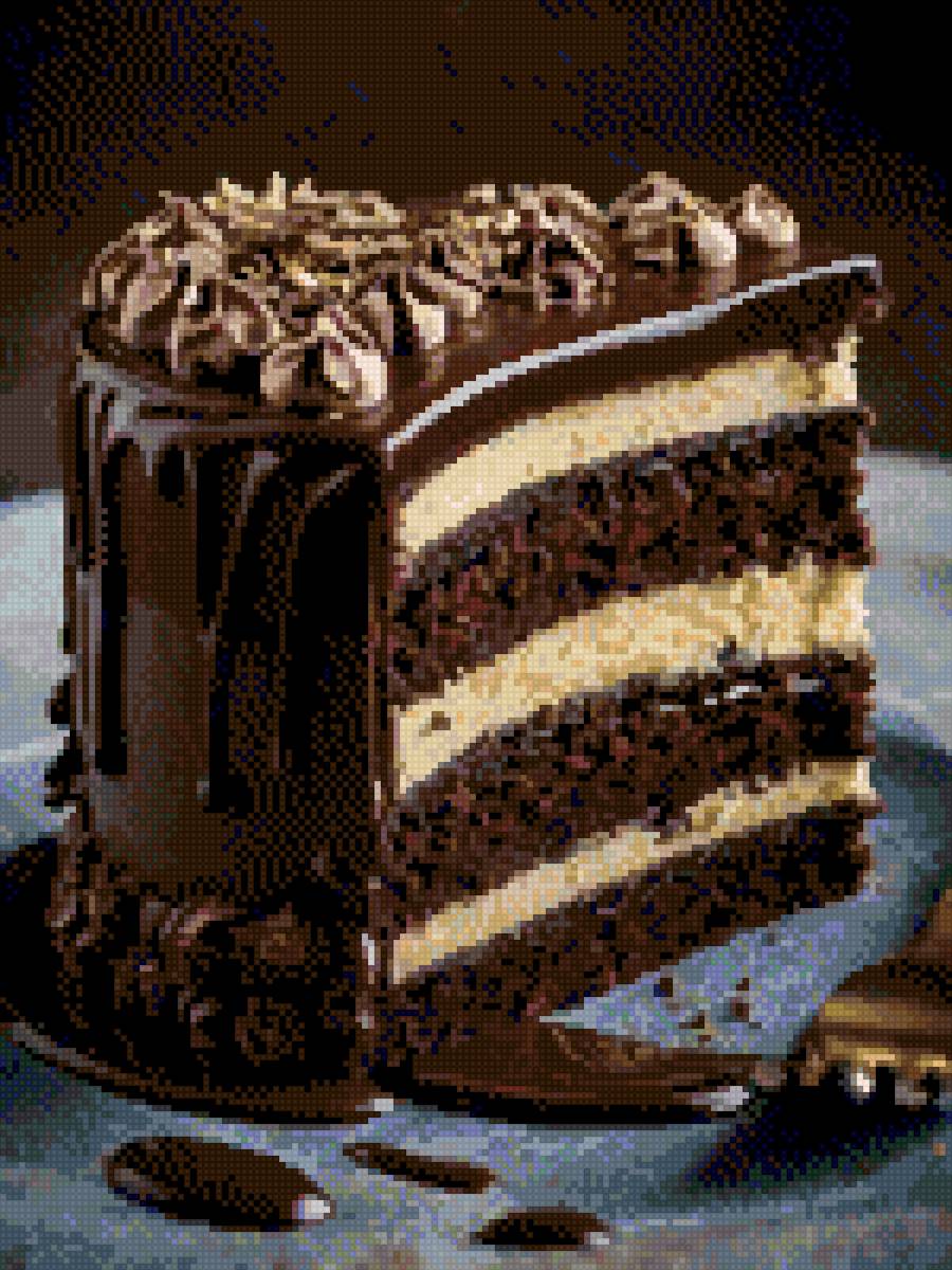 Торт шоколадный - торт, еда, десерт - предпросмотр