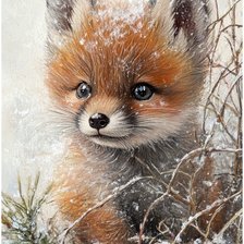 Схема вышивки «Лисенок»