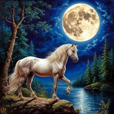 Схема вышивки «При полной луне...»