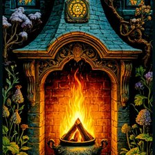 Схема вышивки «Очаг»