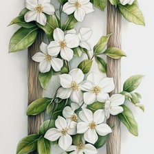 Схема вышивки «Цветы в раме»