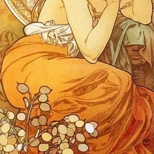 Схема вышивки «Альфонс Муха "Драгоценные камни" "Топаз"»