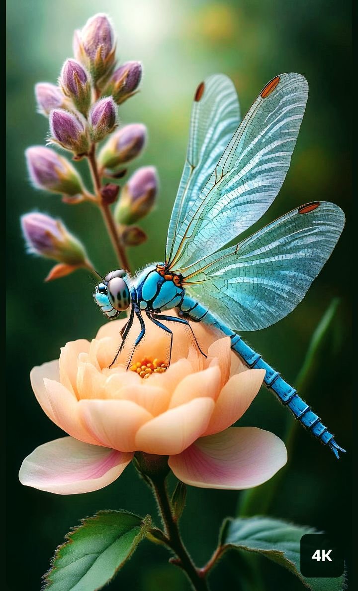 Цветы - стрекоза - оригинал