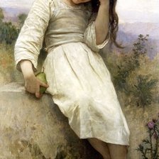 Схема вышивки «Вильям Бугро Маленькая воришка»