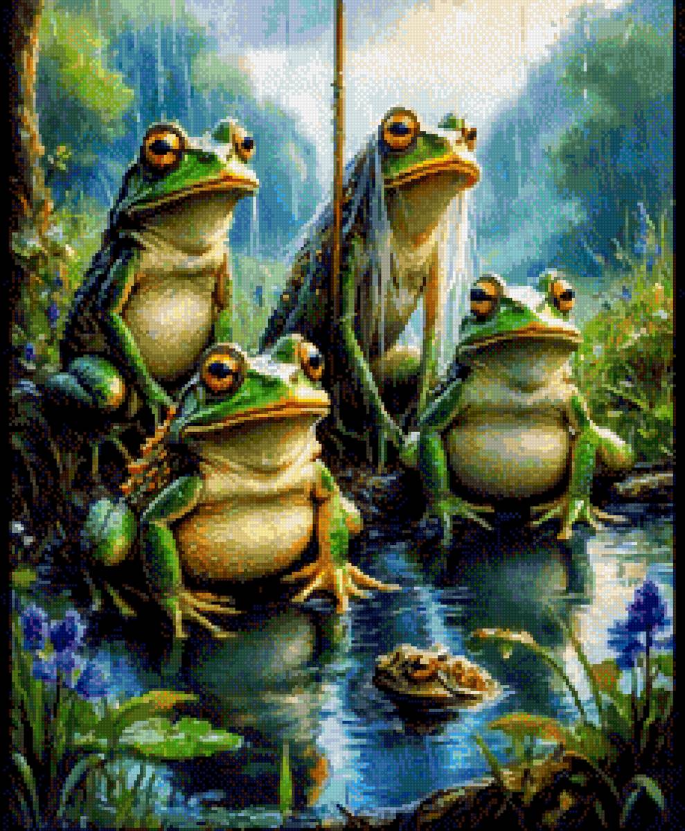 Болото - лягушки - предпросмотр