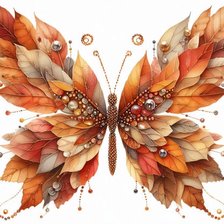 Схема вышивки «Autumn butterfly 2»