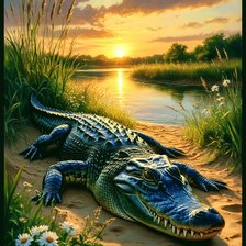 Схема вышивки «Река»