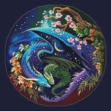 Схема вышивки «Драконы»