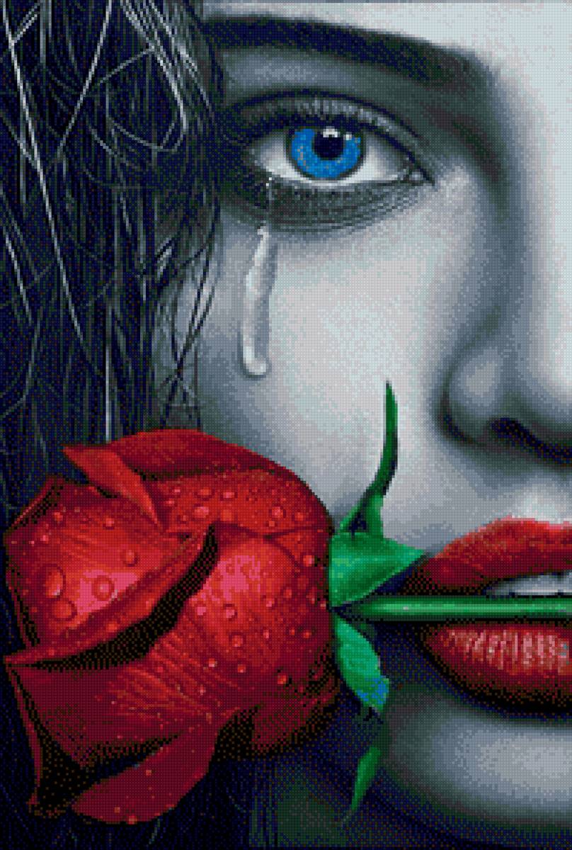 Chica con rosa - предпросмотр