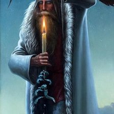 Схема вышивки «Человек с филином»