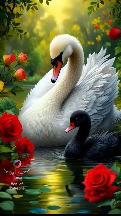 Лебеди - природа, лебеди - оригинал