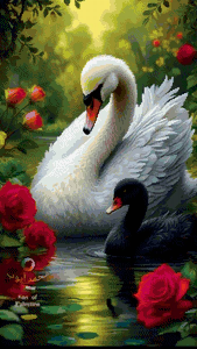 Лебеди - природа, лебеди - предпросмотр