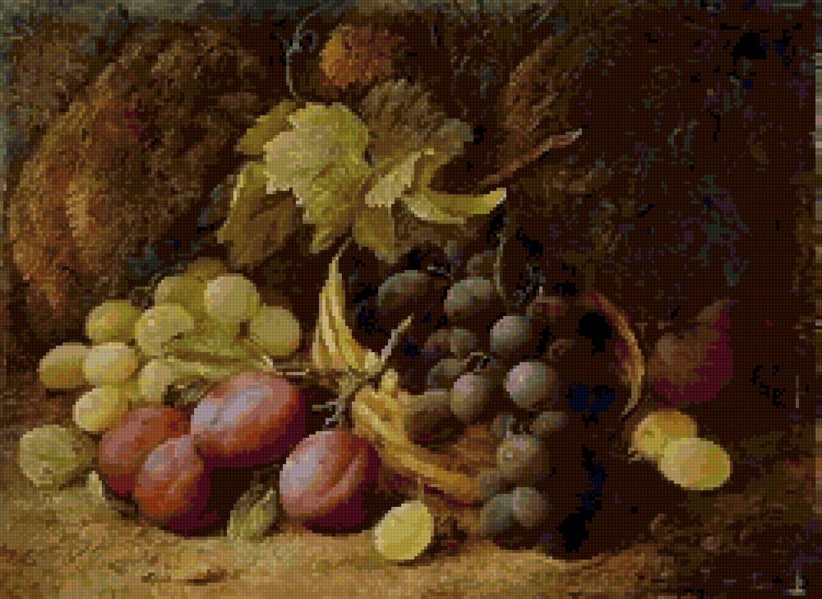 №2907610 - фрукты виноград слива натюрморт - предпросмотр