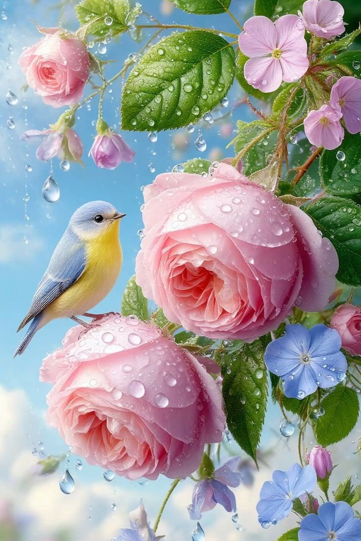 Синичка - пейзаж - оригинал