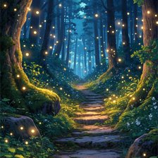 Схема вышивки «Ночной лес»