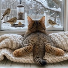 Оригинал схемы вышивки «котик» (№2907885)